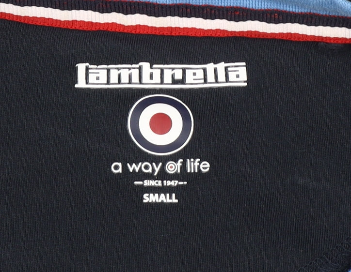 Lambretta Men's Blue Retro Graphic Short Sleeve T-Shirt Size S