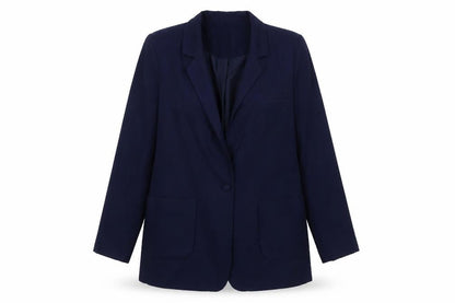 Warehouse Womens Navy Blue Single-Breasted Suit Jacket UK 10