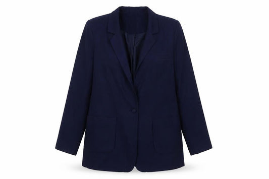 Warehouse Womens Navy Blue Single-Breasted Suit Jacket UK 10