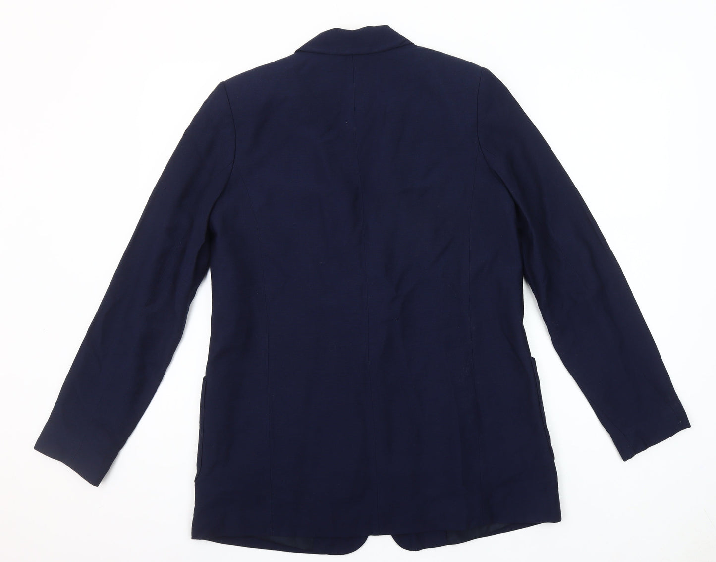 Warehouse Womens Navy Blue Single-Breasted Suit Jacket UK 10
