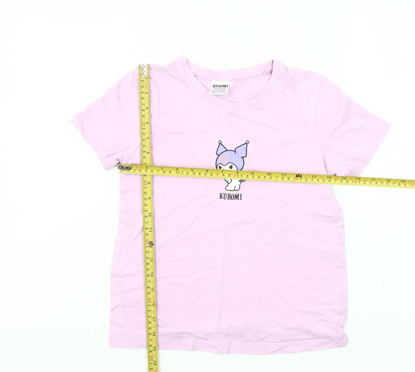 Kuromi at Primark Girls Pink Cotton Graphic Print T-Shirt 10-11 Years