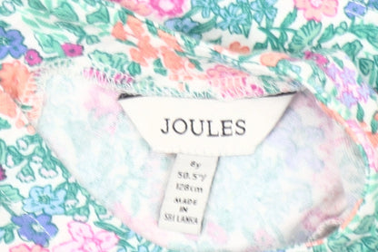 Joules Girls Multicoloured Floral Cotton A-Line Dress 8 Years