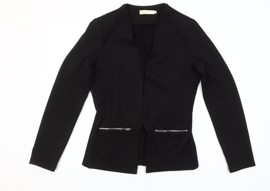 Joc for Meg Women Black Slim Fit Open Front Suit Jacket S/M