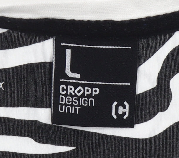 Cropp Men’s White BOOMBOX Kids Graphic Crew Neck T-Shirt L Retro Music