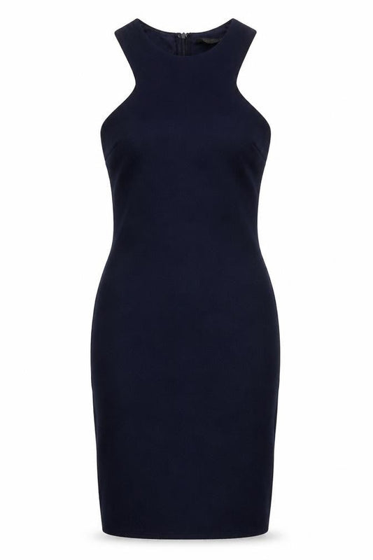 AX Paris Women Blue Size 12 Bodycon Halter Knee Dress