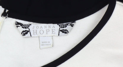 Joanna Hope Women's Black White Colourblock Sheath Dress Size 16