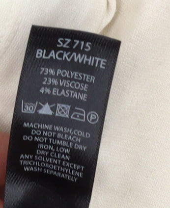 Joanna Hope Women's Black White Colourblock Sheath Dress Size 16