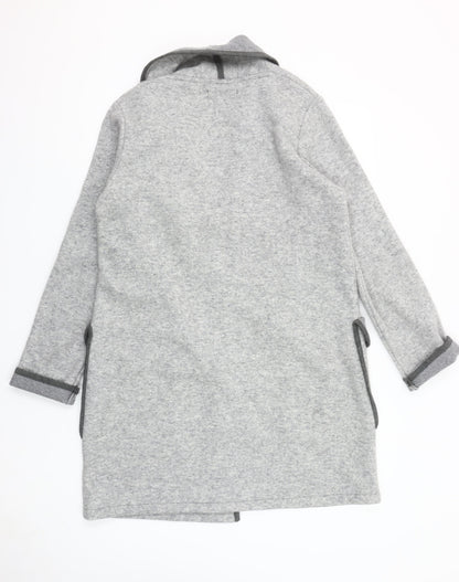 Peruzzi Women Grey Wool Blend Long Sleeve Cardigan Size 10