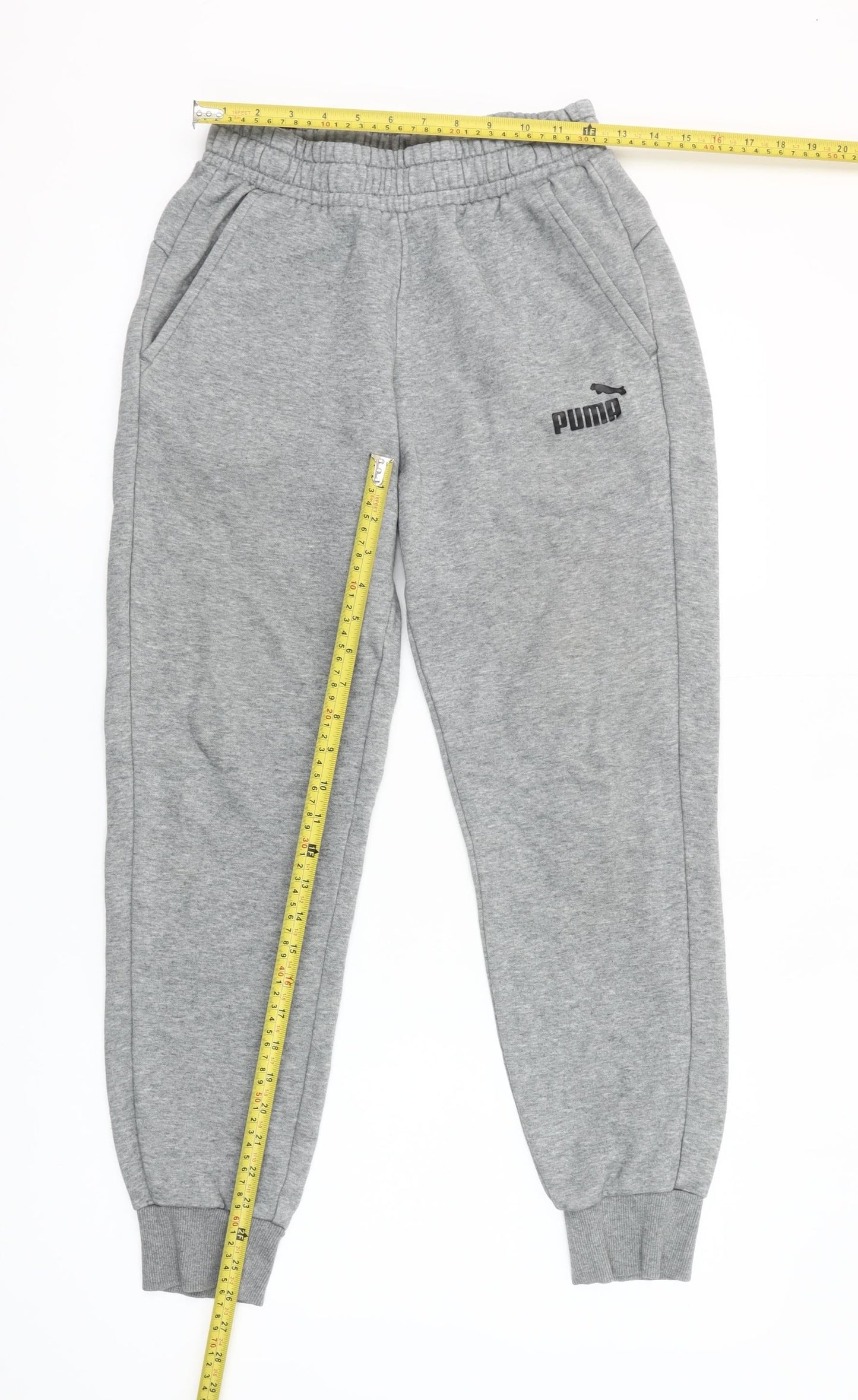Puma Men's Grey Jogger Sweatpants Small Regular Fit