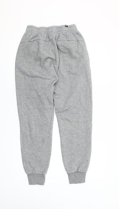 Puma Men's Grey Jogger Sweatpants Small Regular Fit
