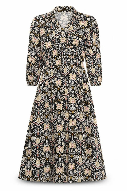 Garcia Women’s Multicoloured Midi A-Line Dress Size M Viscose