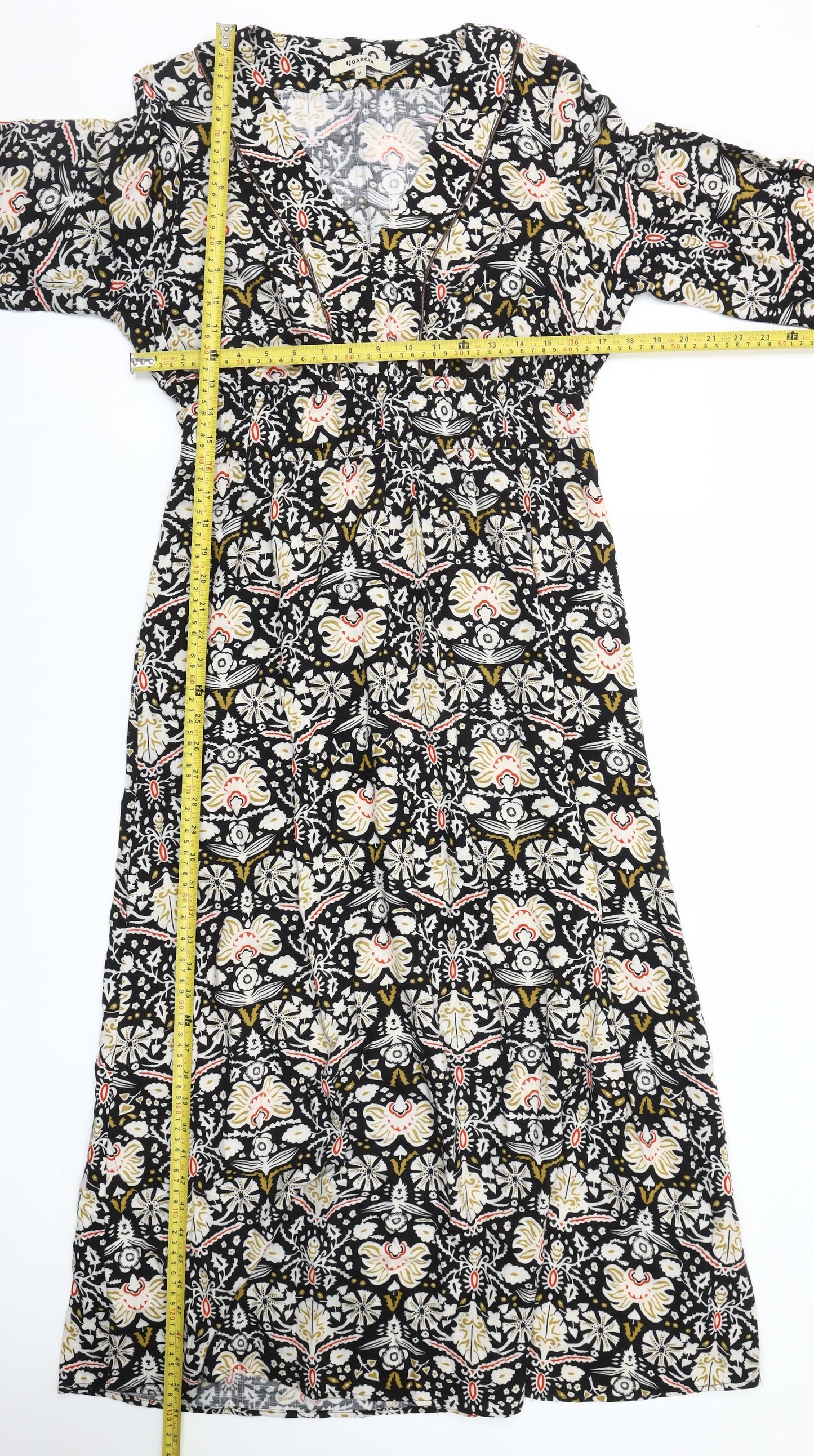Garcia Women’s Multicoloured Midi A-Line Dress Size M Viscose