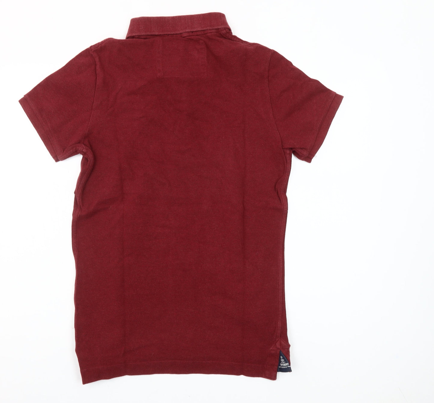 Superdry Men's Red Classic Polo Shirt Size M Cotton Logo