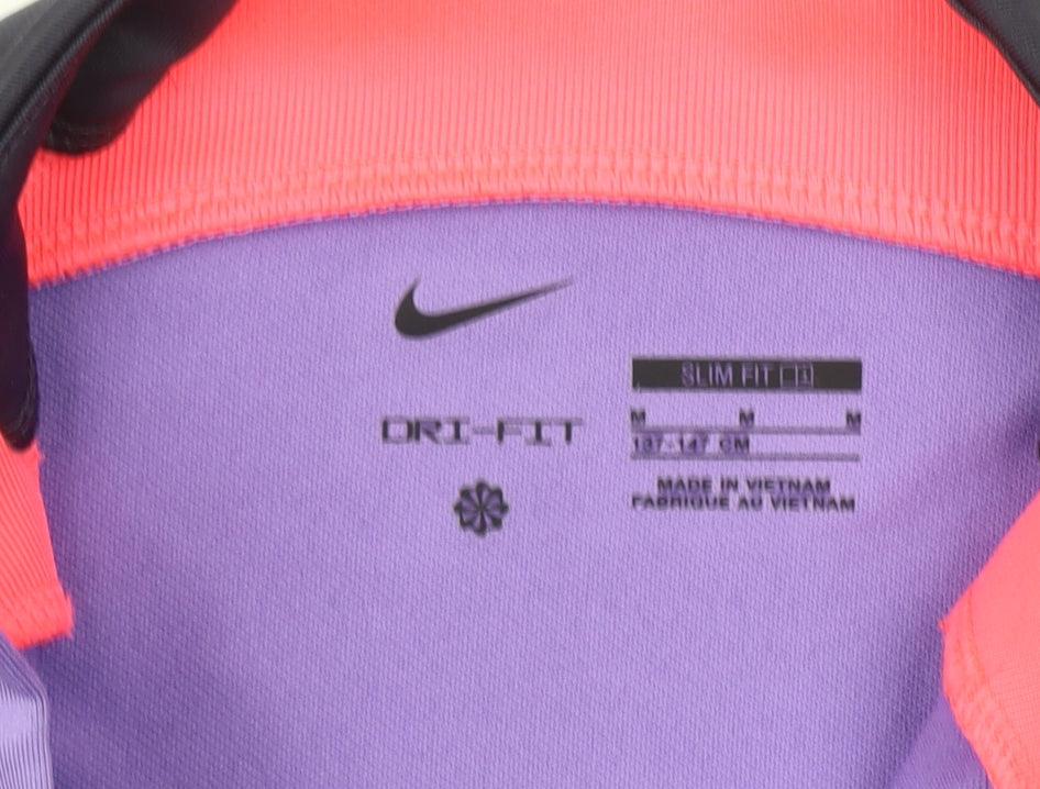 Nike Boys Purple LFC Dri-FIT 1/4 Zip Slim Fit Football Training Sweatshirt 10-11 Years