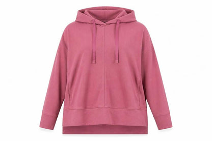 Front view of Dunnes Women Berry Hoodie Large Polyester Blend Pullover