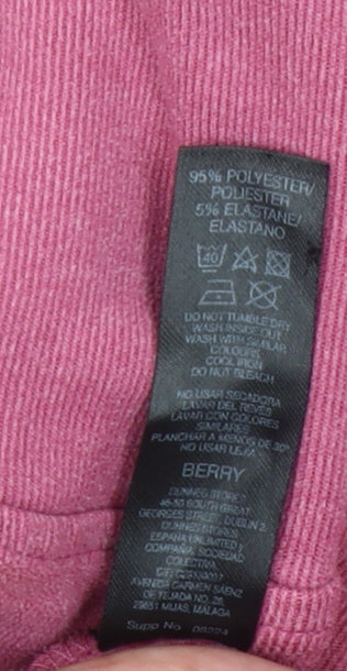 Dunnes Stores Women Berry Hoodie Large Polyester Blend Pullover