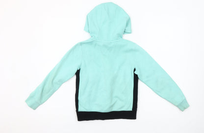 Nike Girls Blue Colourblock 1/4 Zip Hoodie XS 7-8 Years