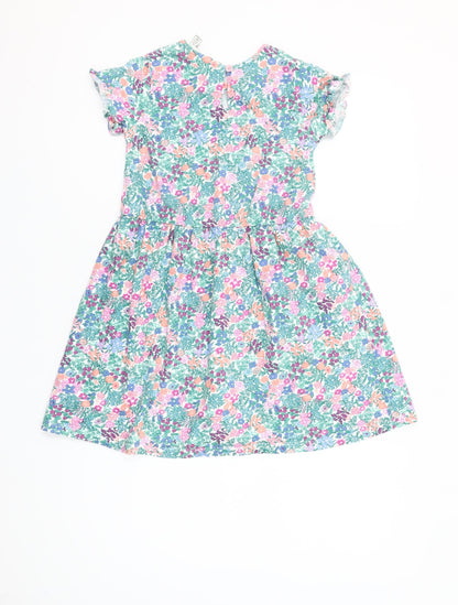 Joules Girls Multicoloured Floral Cotton Skater Dress 8 Years