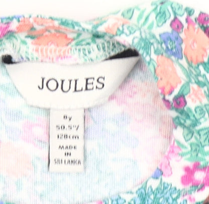 Joules Girls Multicoloured Floral Cotton Skater Dress 8 Years
