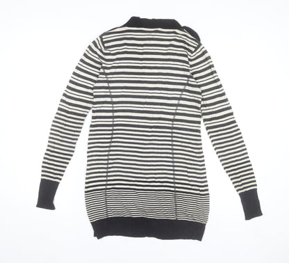MaxMara Weekend Women’s Black Stripe V-Neck Long Sleeve Cardigan M
