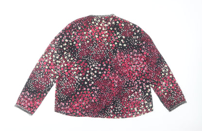 Gallery Women’s Multicoloured Floral Long Sleeve V-Neck Blouse Size 14