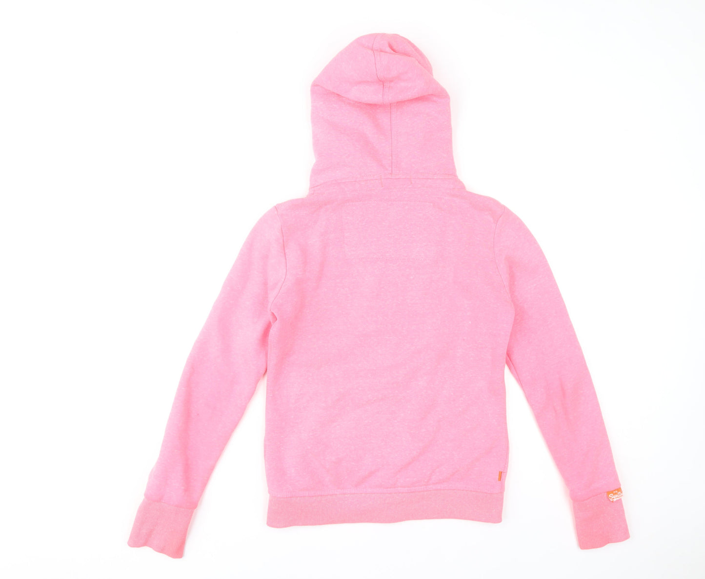 Superdry Orange Label Pink Full Zip Hoodie XS Women's Casual