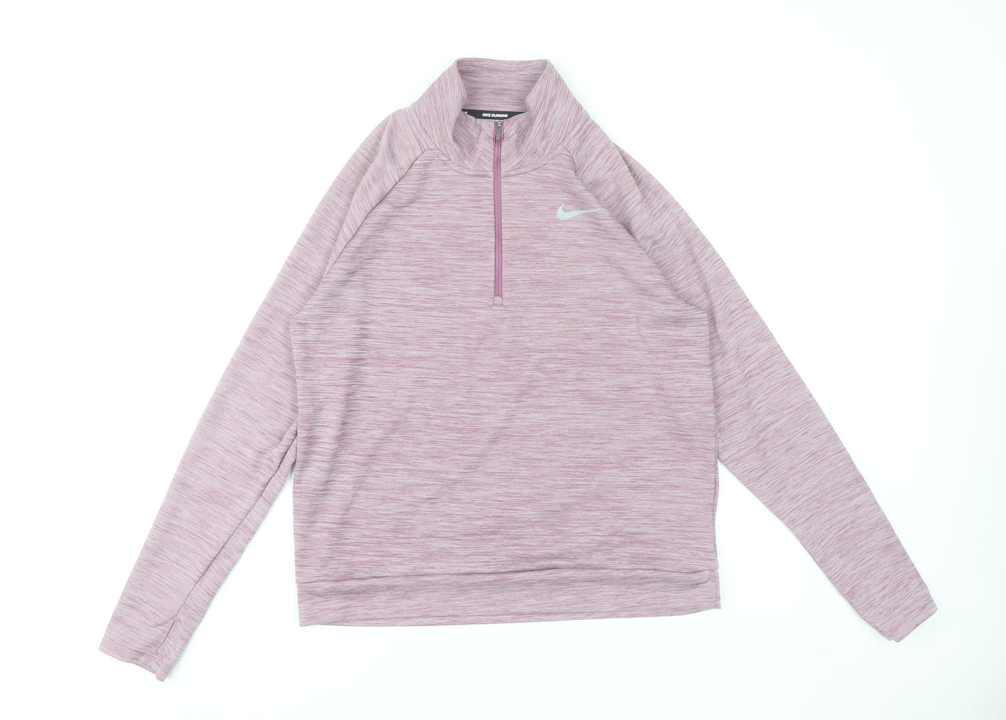Nike Women's Pink Dri-FIT 1/4 Zip Running Track Jacket Size M