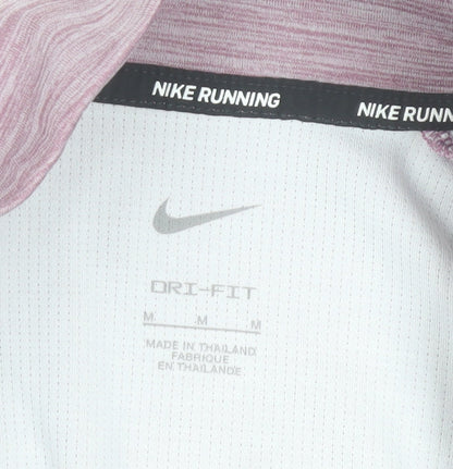 Nike Women's Pink Dri-FIT 1/4 Zip Running Track Jacket Size M