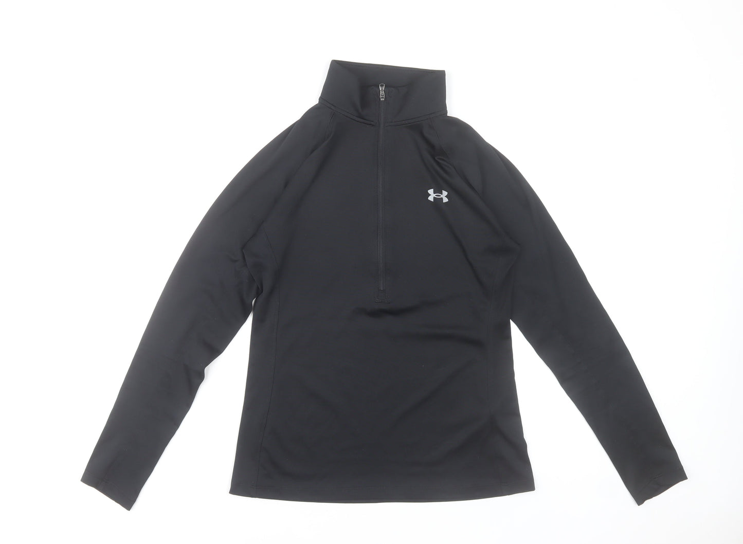 Under Armour Women's Black Small HeatGear 1/2 Zip Track Jacket