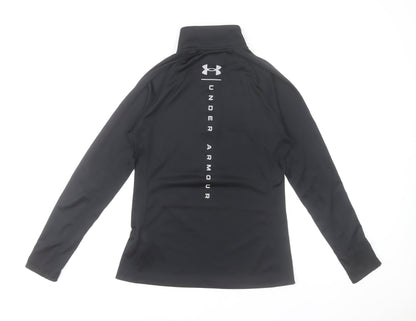 Under Armour Women's Black Small HeatGear 1/2 Zip Track Jacket