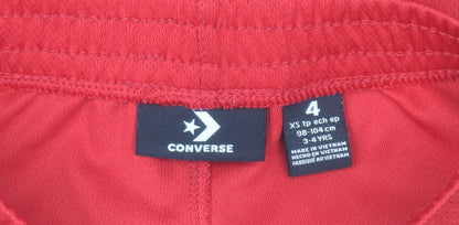 Converse Boys Red Athletic Mesh Activewear Shorts 3-4 Years