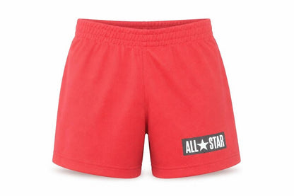 Front view of Converse boys’ red 3-4 years athletic mesh activewear shorts
