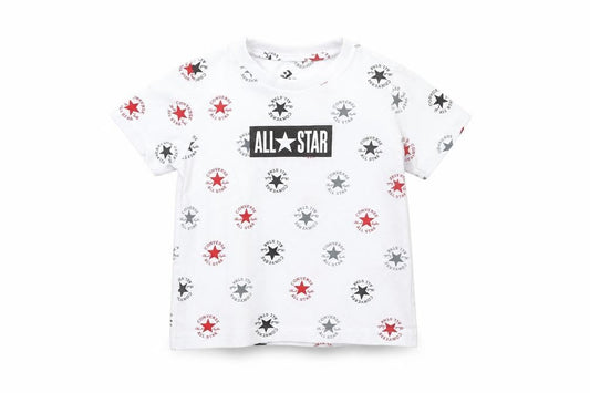 Converse Boys White All Star Logo T-Shirt 3-4 Years Short Sleeve Cotton