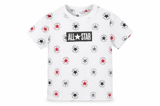 Converse Boys White All Star Logo T-Shirt 3-4 Years Cotton Short Sleeve