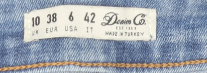 Denim Co. Women’s Blue Embroidered Skinny Jeans Size 10