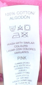 Dunnes Stores Women’s Pink Cotton Short Sleeve Button Blouse Size S