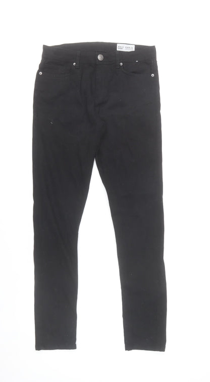 Denim Co Men's Black Skinny Jeans 30x32 Slim Fit Stretch Denim