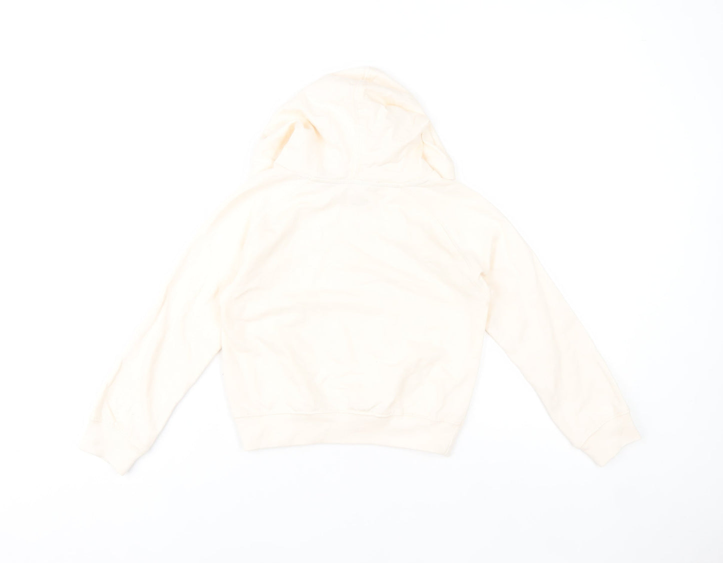DKNY Jeans Girls Beige Hooded Pullover Hoodie Size 5 Graphic Print