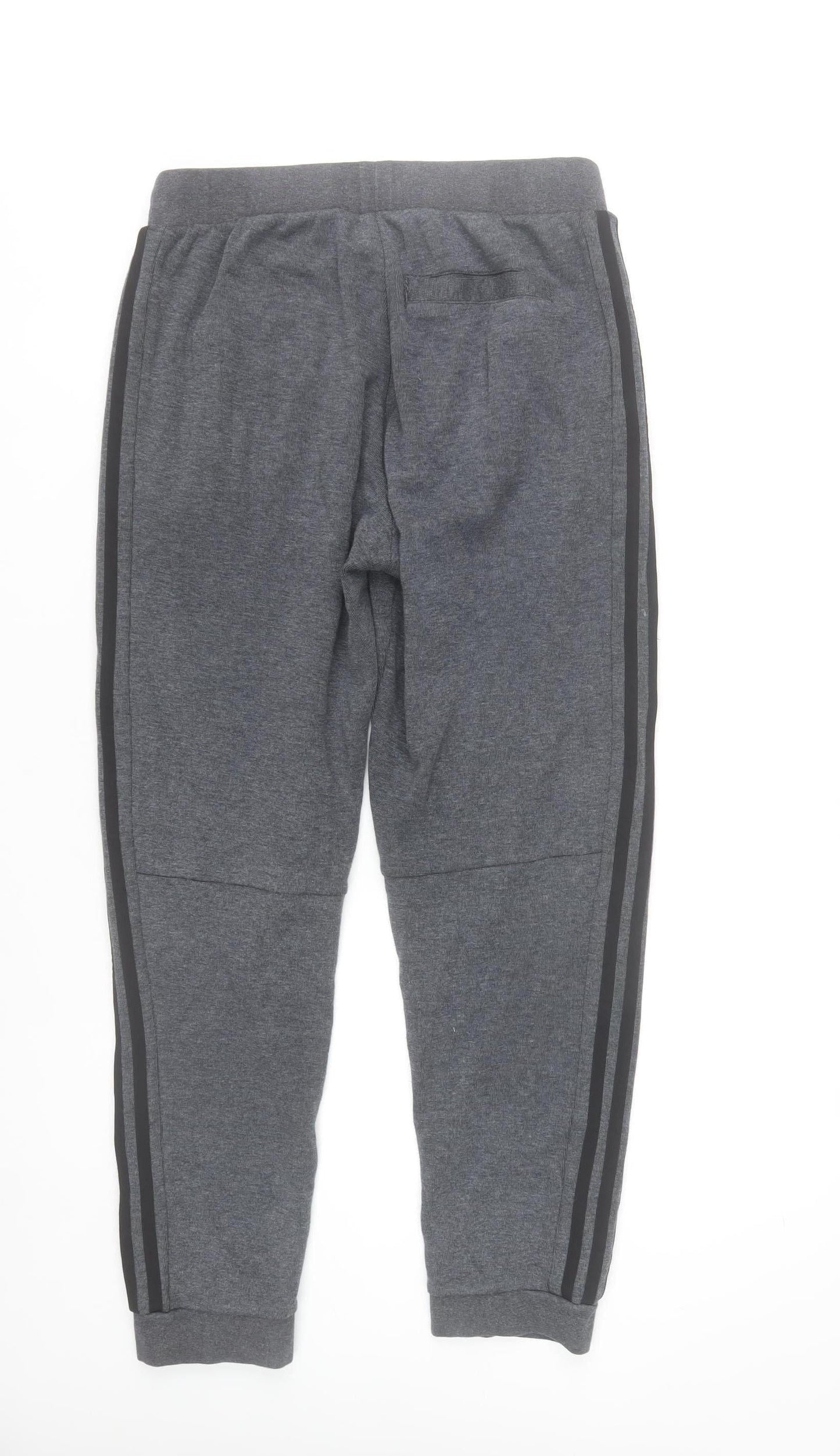 Adidas Men’s Grey Jogger Trousers M Regular Fit Cotton Blend