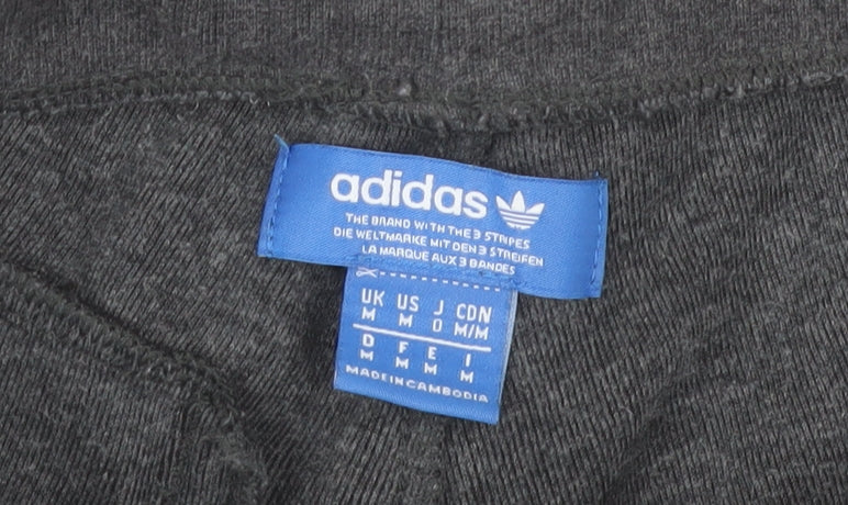 Adidas Men’s Grey Jogger Trousers M Regular Fit Cotton Blend