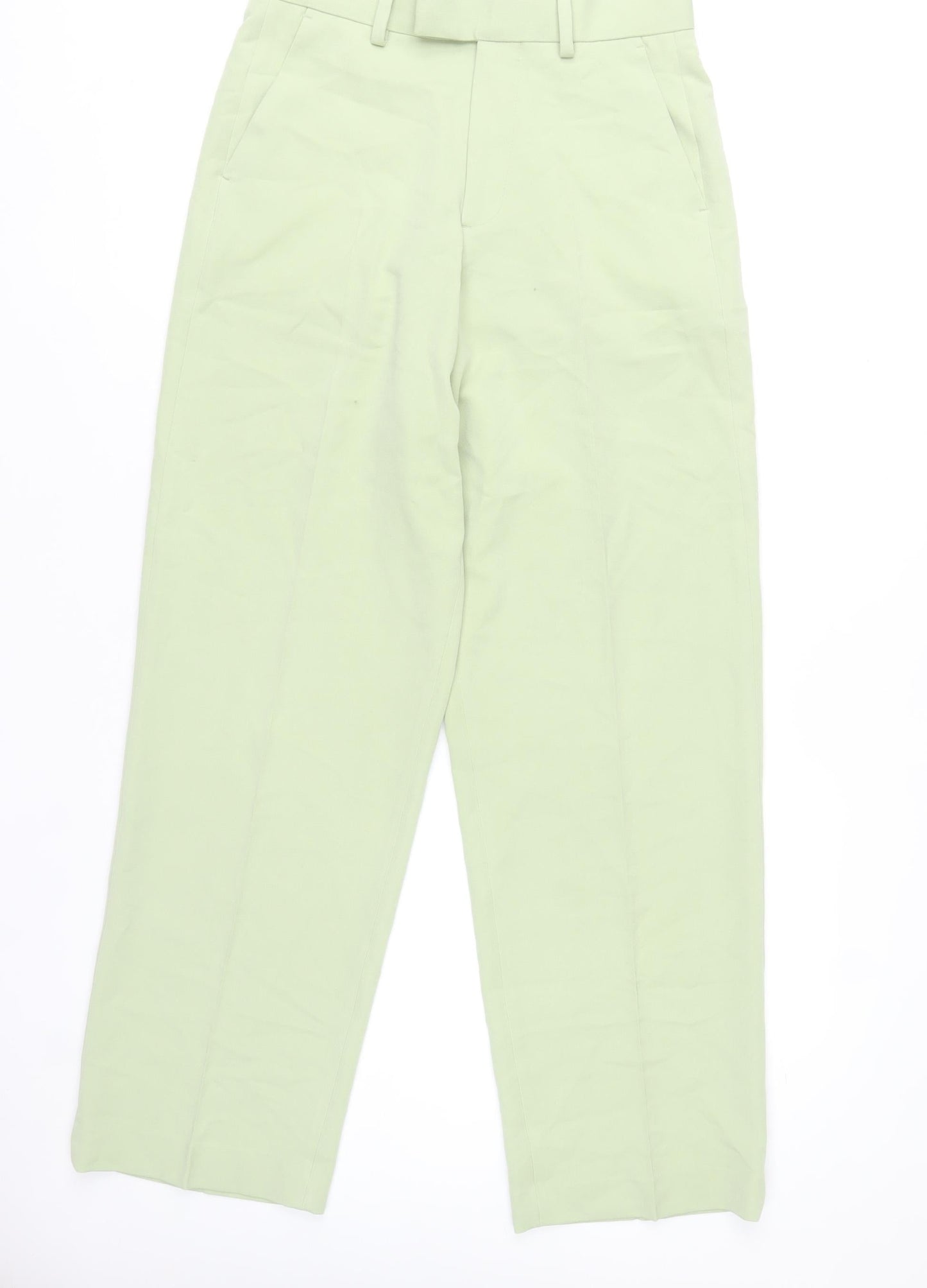 ASOS DESIGN Women’s Green Straight Leg Trousers Size 30x32
