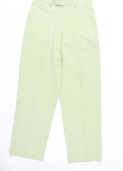 ASOS DESIGN Women’s Green Straight Leg Trousers Size 30x32