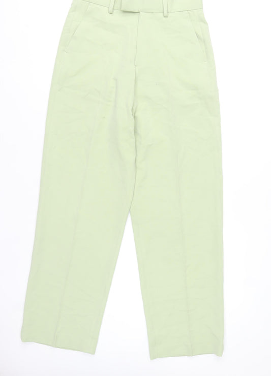 ASOS DESIGN Women’s Green Straight Leg Trousers Size 30x32