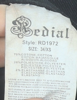 Redial Women's Black Denim Cargo Mini Skirt XS High Rise