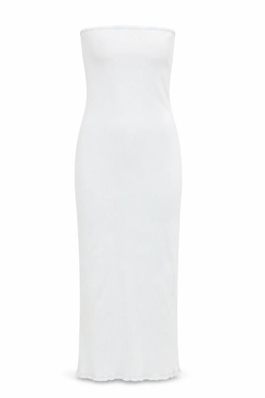 Bershka Women’s Blue Strapless Bodycon Midi Dress Size S