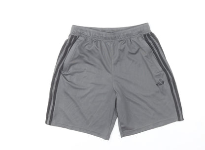 adidas Men Grey M Athletic Regular Fit Training Shorts