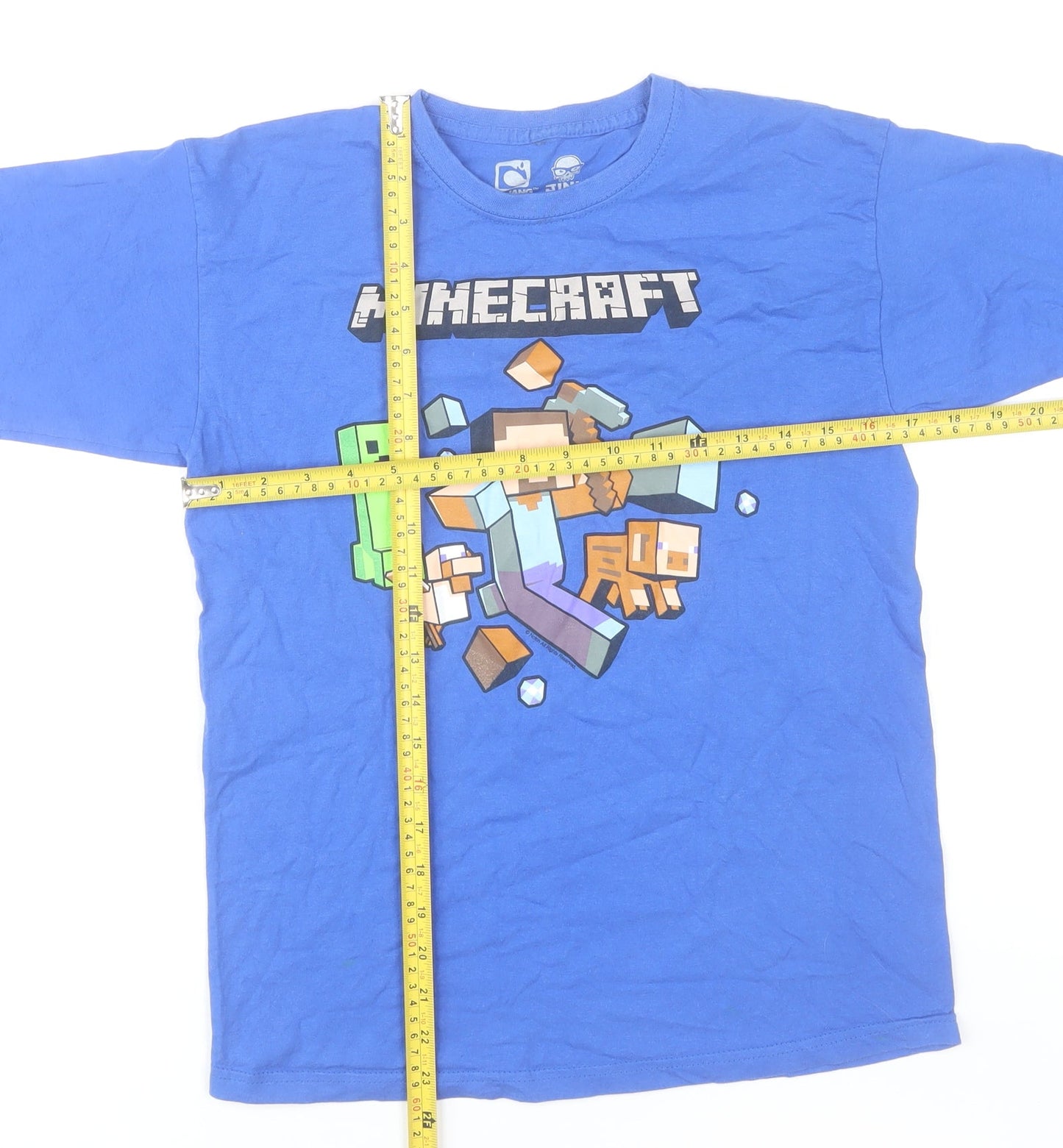 Jinx Minecraft Boys Blue Long Sleeve T-Shirt 3-4 Years 100% Cotton