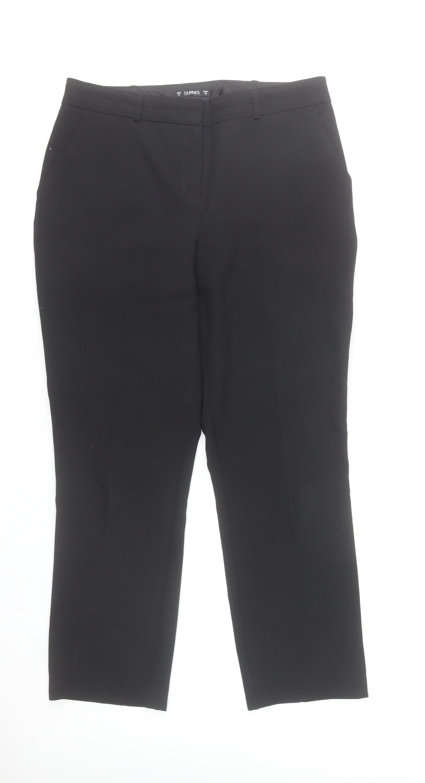 Dunnes Women’s Black Size 12 Straight Leg Dress Pants Workwear
