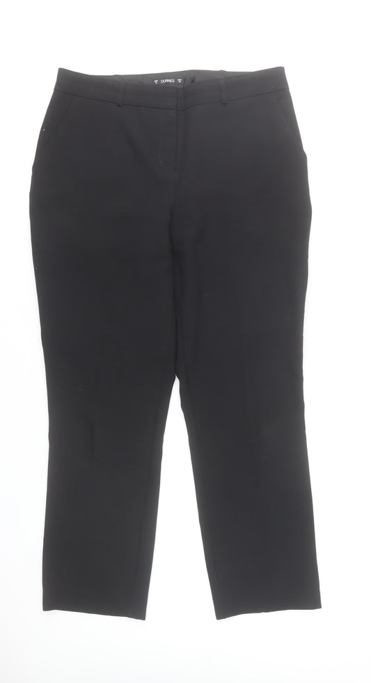 Dunnes Women’s Black Size 12 Straight Leg Dress Pants Workwear