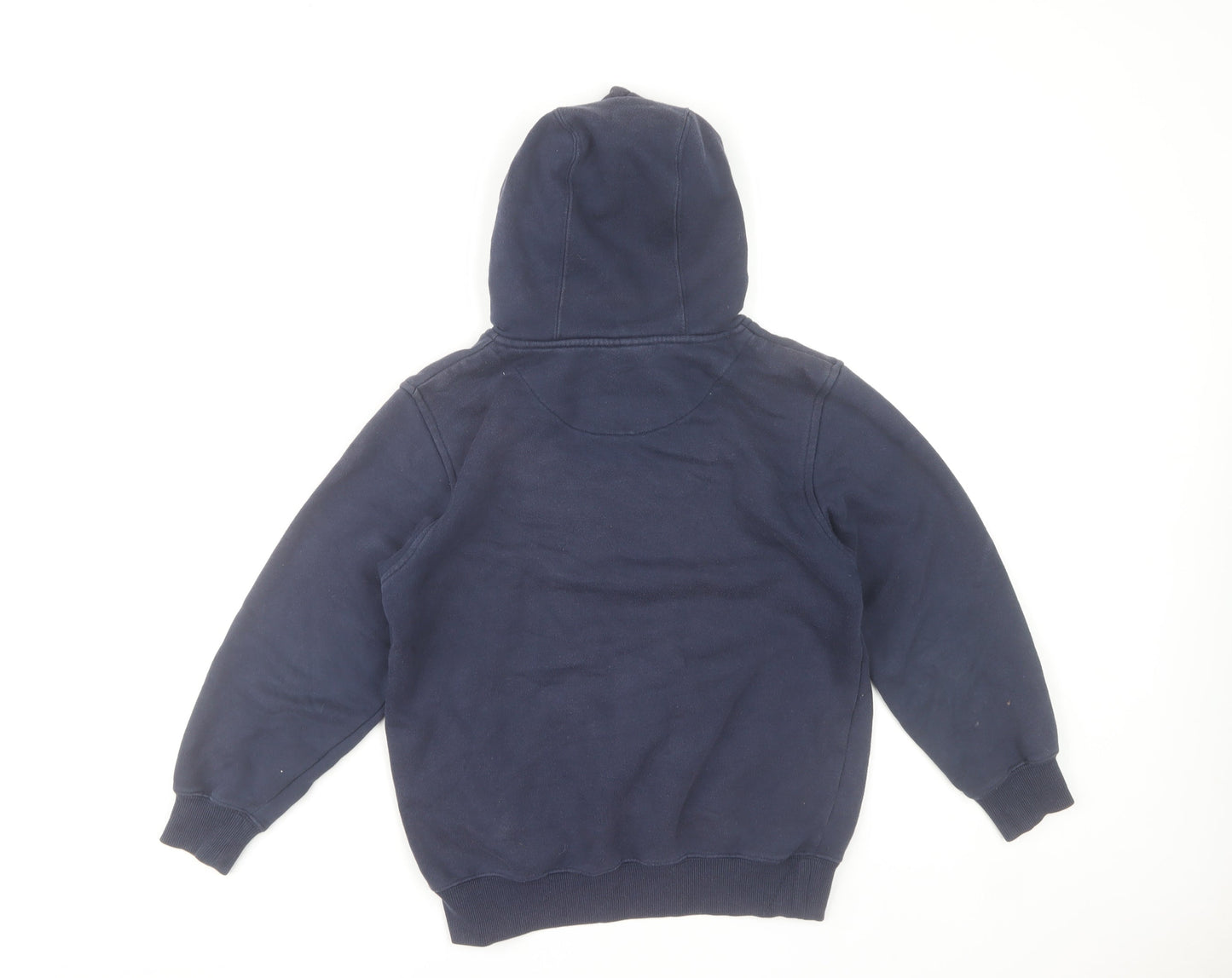 Canterbury Boys Blue Pullover Hoodie Age 10 Cotton Fleece Sports Sweatshirt